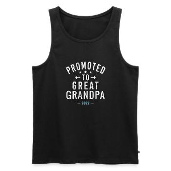 Cadeaux arrière-grand-père - Débardeur bio Premium Homme - noir - Devant - Michal (187cm)
