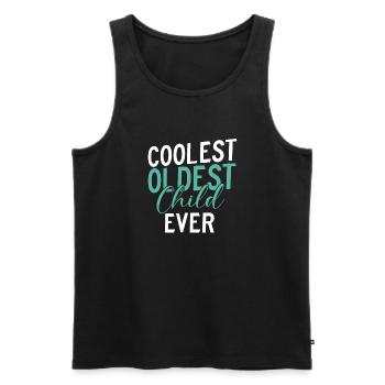 Oldest Child Gifts - Men's Premium Organic Tank Top - black - Front - Michal (187cm)