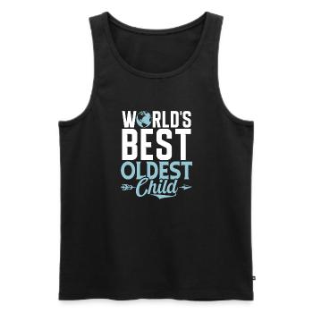 Oldest Child Gifts - Men's Premium Organic Tank Top - black - Front - Michal (187cm)