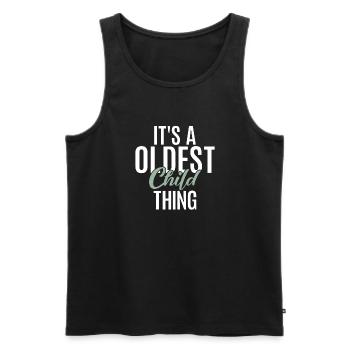 Oldest Child Gifts - Men's Premium Organic Tank Top - black - Front - Michal (187cm)