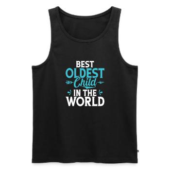 Oldest Child Gifts - Men's Premium Organic Tank Top - black - Front - Michal (187cm)