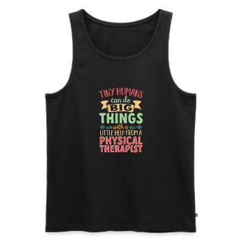 Physiotherapie Kinderphysiotherapeutin - Männer Premium Bio Tank Top - Schwarz - Vorne - Michal (187cm)