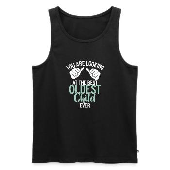 Oldest Child Gifts - Men's Premium Organic Tank Top - black - Front - Michal (187cm)
