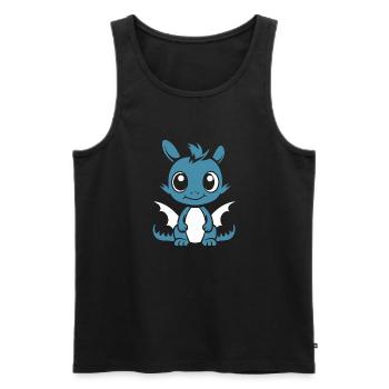 Baby Dragon - Men's Premium Organic Tank Top - black - Front - AI Model Male 178 light (178cm)