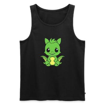 Baby Dragon - Men's Premium Organic Tank Top - black - Front - AI Model Male 178 light (178cm)