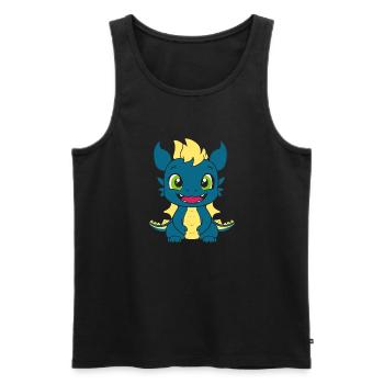 Baby Dragon - Men's Premium Organic Tank Top - black - Front - AI Model Male 178 light (178cm)