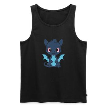 Baby Dragon - Men's Premium Organic Tank Top - black - Front - AI Model Male 178 light (178cm)