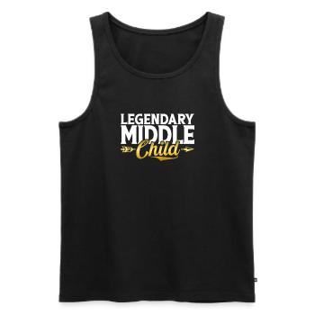Middle Child Gifts - Men's Premium Organic Tank Top - black - Front - AI Model Male 178 light (178cm)