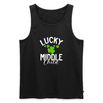 Middle Child Gifts - Männer Premium Bio Tank Top - Schwarz - Vorne - AI Model Male 178 light (178cm)