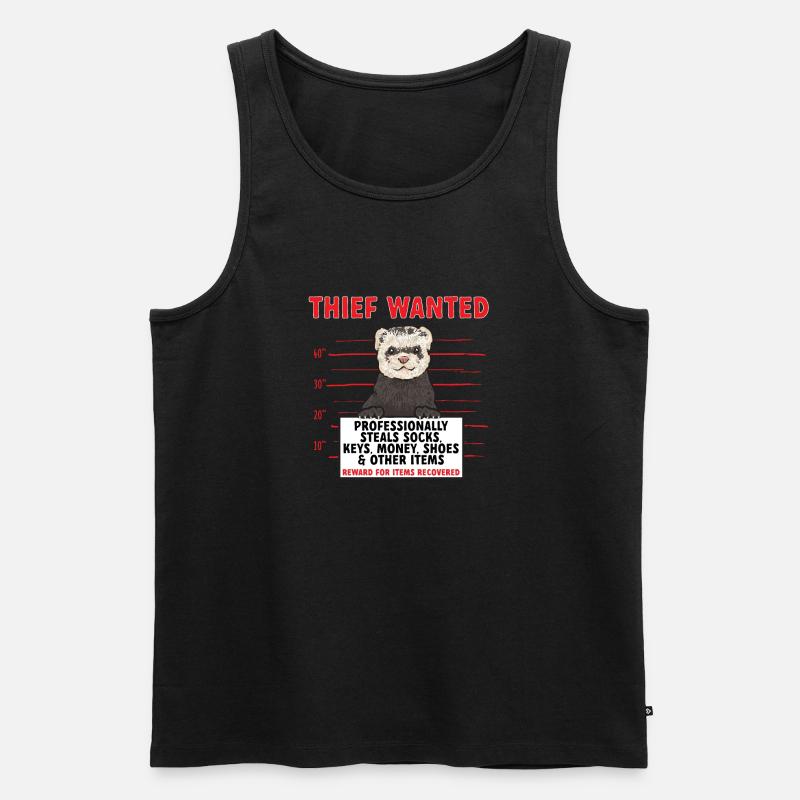 Frettchen Besitzer Frettchen - Männer Premium Bio Tank Top - Schwarz