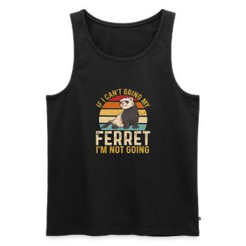 Frettchen Besitzer Frettchen - Männer Premium Bio Tank Top - Schwarz - Vorne - AI Model Male 178 light (178cm)