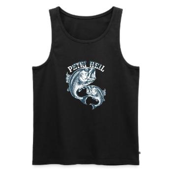 Pêche Vintage Poisson - Débardeur bio Premium Homme - noir - Devant - Michal (187cm)