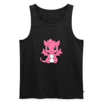 Baby Dragon - Men's Premium Organic Tank Top - black - Front - AI Model Male 178 light (178cm)