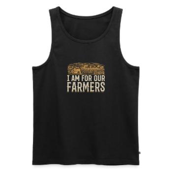 Support our farmers - for our farmers - Men's Premium Organic Tank Top - black - Front - AI Model Male 178 light (178cm)