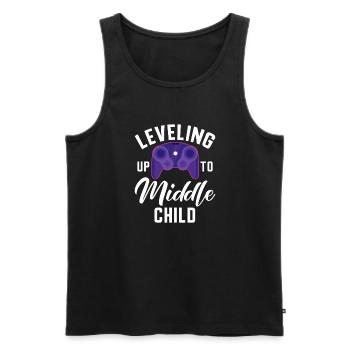 Middle Child Gifts - Men's Premium Organic Tank Top - black - Front - AI Model Male 178 light (178cm)