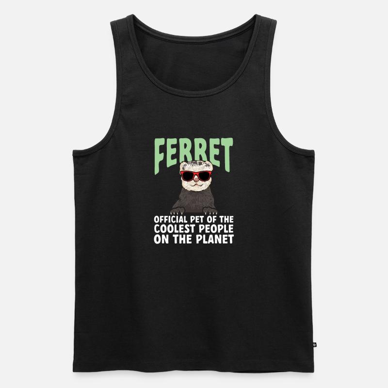 Frettchen Besitzer Frettchen - Männer Premium Bio Tank Top - Schwarz