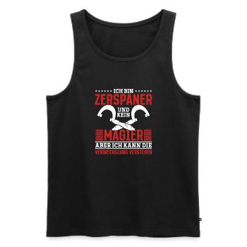 Zerspaner mein Handwerk beherrsche ich meisterhaft - Männer Premium Bio Tank Top - Schwarz - Vorne - AI Model Male 178 light (178cm)