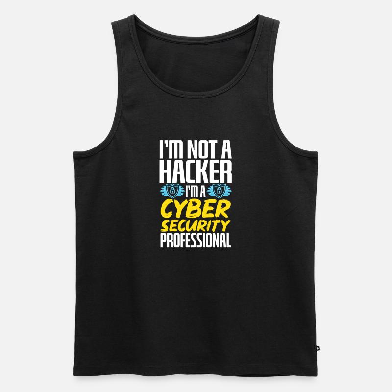 Cybersecurity Hacker IT-Sicherheit - Männer Premium Bio Tank Top - Schwarz
