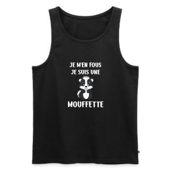Humour Mouffette - Débardeur bio Premium Homme - noir - Devant - Michal (187cm)