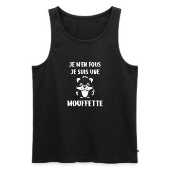 Humour Mouffette - Débardeur bio Premium Homme - noir - Devant - Michal (187cm)