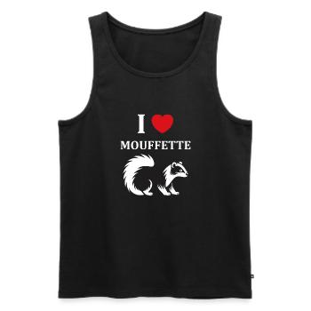 Humour Mouffette - Débardeur bio Premium Homme - noir - Devant - Michal (187cm)