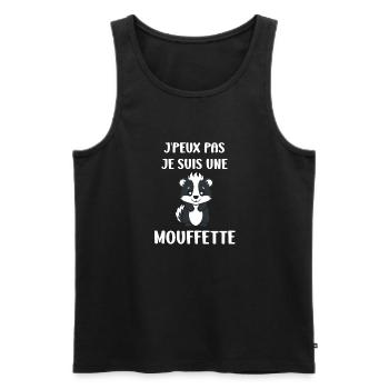 Humour Mouffette - Débardeur bio Premium Homme - noir - Devant - Michal (187cm)