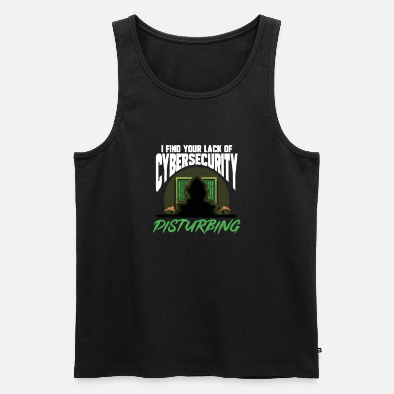 Cybersecurity Hackers IT Security - Men's Premium Organic Tank Top - black