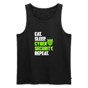 Cybersecurity Hackers IT Security - Men's Premium Organic Tank Top - black - Front - Michal (187cm)