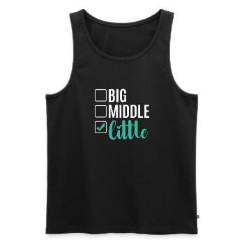 Cadeau enfant le plus jeune - Débardeur bio Premium Homme - noir - Devant - AI Model Male 178 light (178cm)