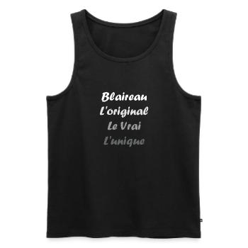blaireau - Débardeur bio Premium Homme - noir - Devant - Michal (187cm)