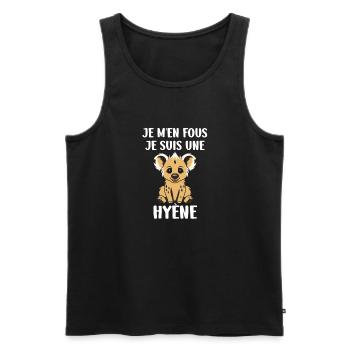 hyène - Débardeur bio Premium Homme - noir - Devant - Michal (187cm)