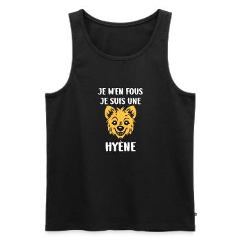 hyène - Débardeur bio Premium Homme - noir - Devant - Michal (187cm)