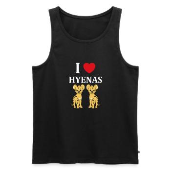 hyène - Débardeur bio Premium Homme - noir - Devant - Michal (187cm)