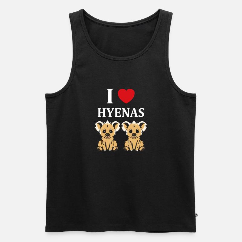 Hyäne - Männer Premium Bio Tank Top - Schwarz