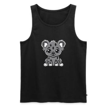 Hyäne - Männer Premium Bio Tank Top - Schwarz - Vorne - AI Model Male 178 light (178cm)
