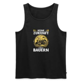 Keine Zukunft ohne Bauern - Männer Premium Bio Tank Top - Schwarz - Vorne - Michal (187cm)