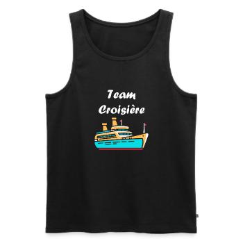 Team Croisière - Débardeur bio Premium Homme - noir - Devant - Michal (187cm)