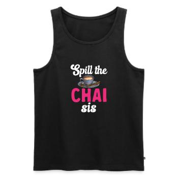 Chai Tea Masala Chai - Men's Premium Organic Tank Top - black - Front - AI Model Male 178 light (178cm)