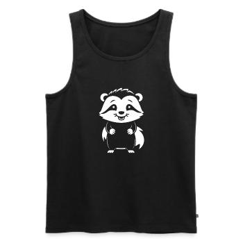 Baby-Dachs - Männer Premium Bio Tank Top - Schwarz - Vorne - AI Model Male 178 light (178cm)