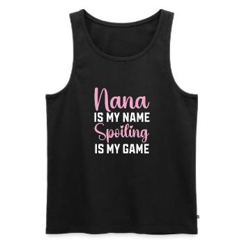 Nana Gifts - Männer Premium Bio Tank Top - Schwarz - Vorne - AI Model Male 178 light (178cm)