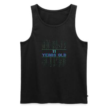 3. Geburtstag 3 Jahre alt Binärcode Coder - Männer Premium Bio Tank Top - Schwarz - Vorne - Michal (187cm)