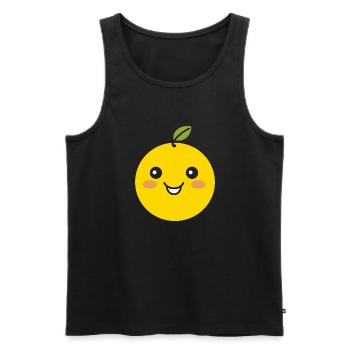 Humour petit citron - Débardeur bio Premium Homme - noir - Devant - Michal (187cm)