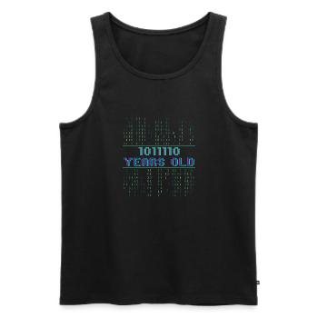 94. Geburtstag 94 Jahre alt Binärcode Coder - Männer Premium Bio Tank Top - Schwarz - Vorne - Michal (187cm)