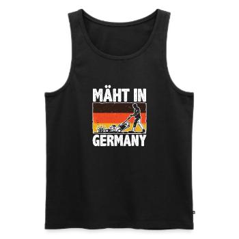 Rasen Mähen, Rasenmäher, Mäht In Germany - Männer Premium Bio Tank Top - Schwarz - Vorne - Michal (187cm)