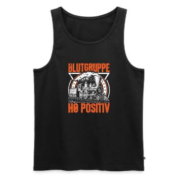Blutgruppe H0 positiv Modeleisenbahner Geschenk - Männer Premium Bio Tank Top - Schwarz - Vorne - AI Model Male 178 light (178cm)