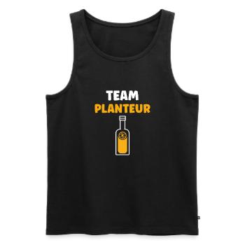 Humour punch planteur - Débardeur bio Premium Homme - noir - Devant - Michal (187cm)