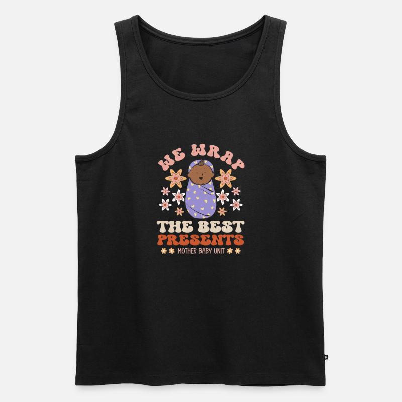 Krankenschwester Baby Entbindungsschwester - Männer Premium Bio Tank Top - Schwarz