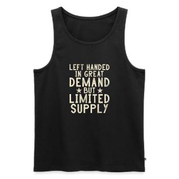 Left Handers Gifts - Männer Premium Bio Tank Top - Schwarz - Vorne - AI Model Male 178 light (178cm)