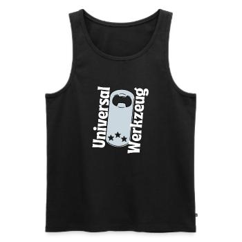 Universal Werkzeug Lustige Sprüche Bier Öffner - Männer Premium Bio Tank Top - Schwarz - Vorne - Michal (187cm)