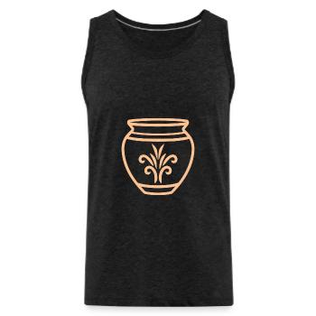 Pottery - Men's Premium Organic Tank Top - charcoal grey - Front - Alexander (188cm)